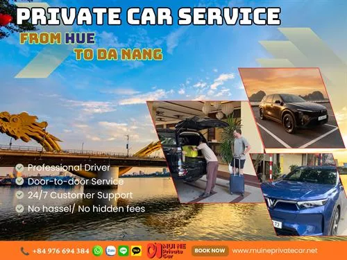 Private Car From Hue to Da Nang